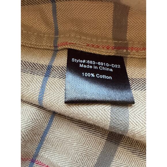 Jenni Kayne Lightweight Button Down Flannel in Taupe Plaid Size Medium - Picture 8 of 8